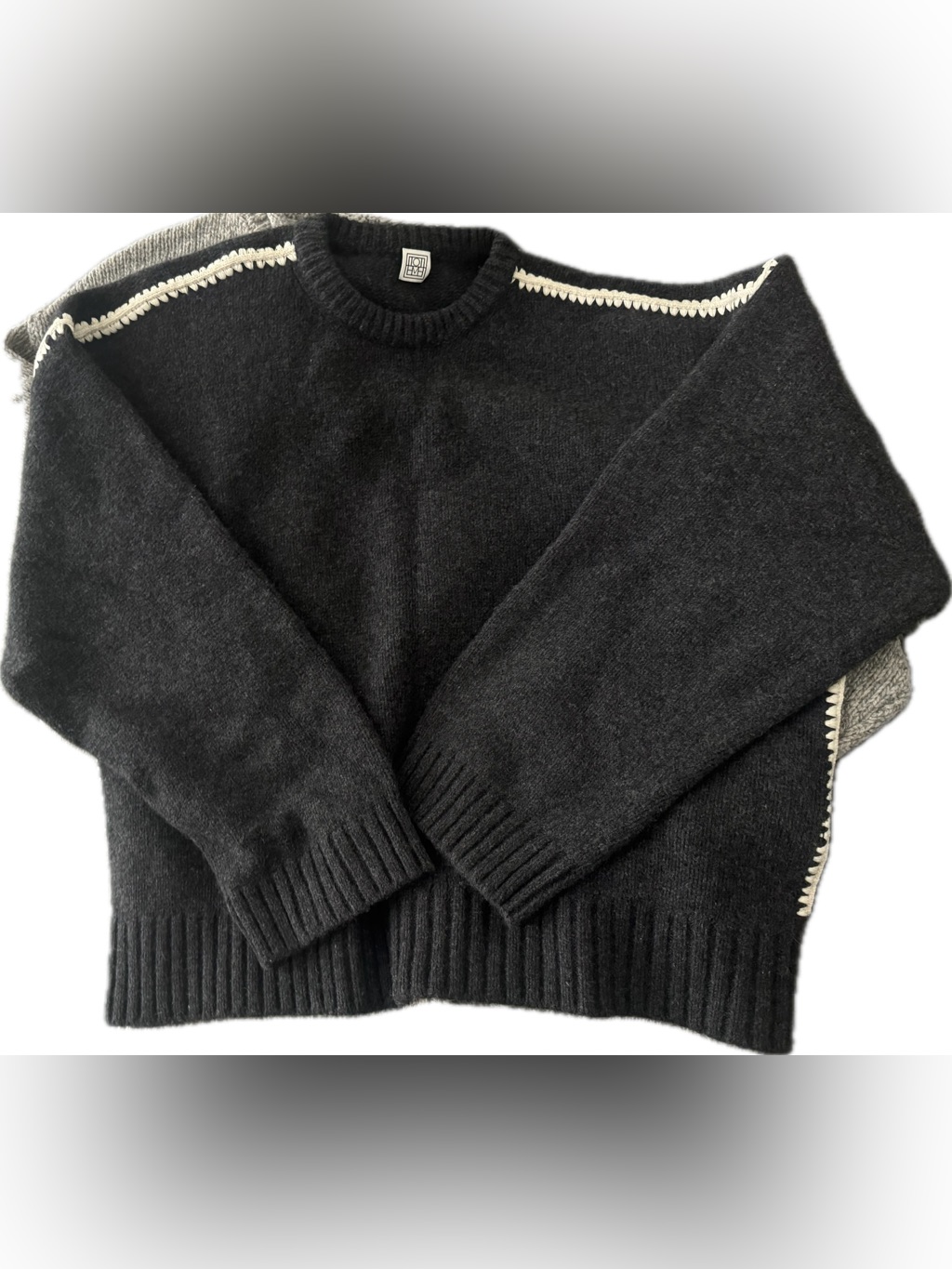 Toteme Embroidered Crewneck Sweater